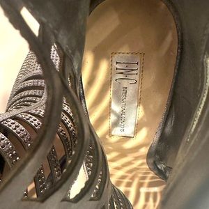 New never worn bedazzled high heel booties . Very pretty & sparkle